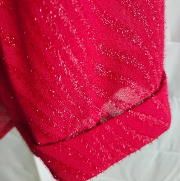 Tradition Petite Mother-of-the-Bride Two-piece  Red Glittery Dress Size 12 - Picture 14 of 16